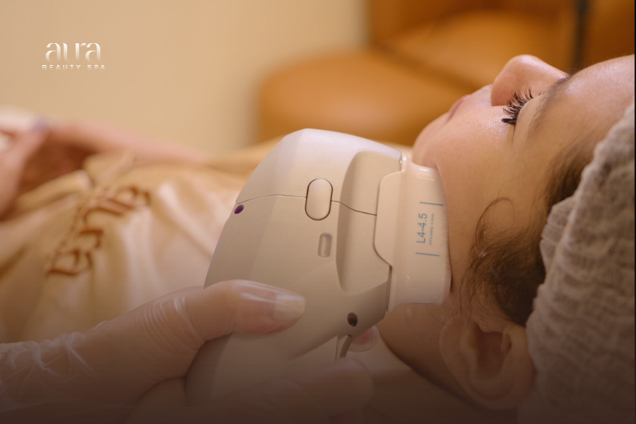 Y sĩ căn chỉnh thông số năng lượng HIFU chuẩn y khoa